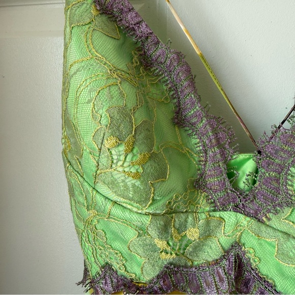 NWT Mary L Couture Maxi Dress Womens 6 Floral Silk Y2K Babydoll Mermaid Prom - Picture 11 of 16